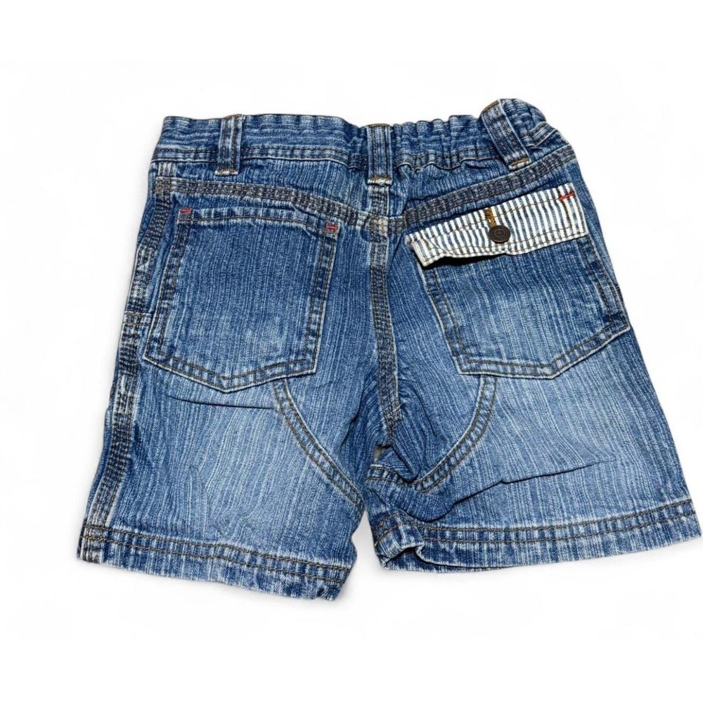 Levi Strauss Boys 2T Denim Cargo Shorts Blue Jean Adjustable Waist Y2K